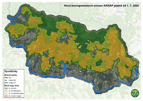 Nová managementová zonace KRBAP platná od 1. 7. 2020