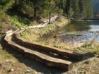 Chodník Okolo přehrady v Peci pod Sněžkou Rekonstrukce turistických chodníků ve východních Krkonoších